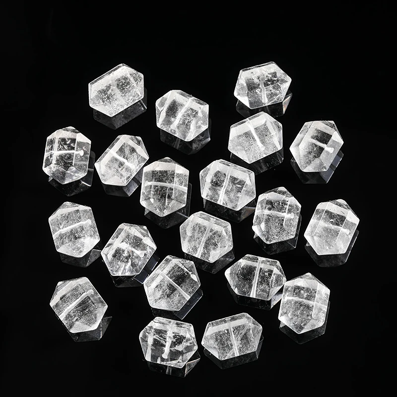 1 Pc Natural Stone Rock Quartz Double Pointed Column Beads  for Jewelry Making DIY Necklace Bracelet Pendant Accessory