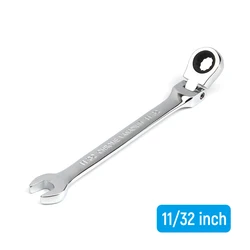 1pc 11/32 Inch Imperial Size Ratchet Wrench Spanner Flexible Head Universal Hand Tools Car Repair Tool
