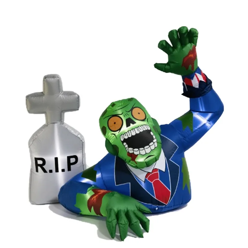 

Хэллоуин гробница надувная форма наружное украшение зомби светодиодный свет украшение двора
