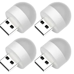 4pcs Mini Portable USB LED Lamp 5V 1.2W Super Bright Book Light Reading Lamp For Power Bank PC Laptop Notebook night light