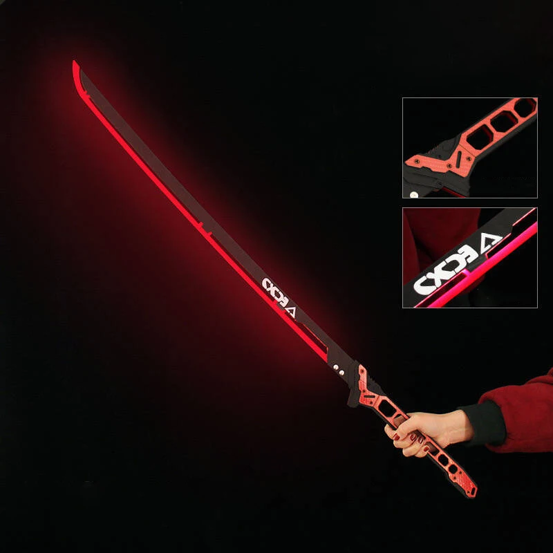 108cm Cyberpunk Game Peripherals 1:1 Acrylic Lightsaber Katana Cosplay Weapon Model Toy Sword Cool Glow Toy Gifts for Boys Dolls