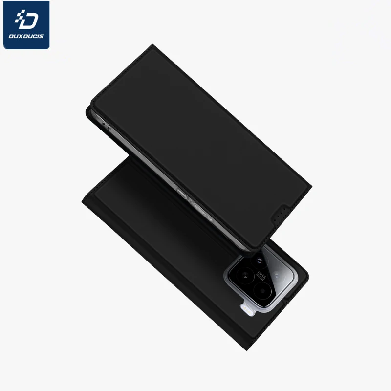 

DUX DUCIS роскошный флип-ультратонкий кожаный кошелек Cace для Xiaomi 15, 6,36 дюйма, магнитный кожаный слот для карт, противоударный чехол для телефона
