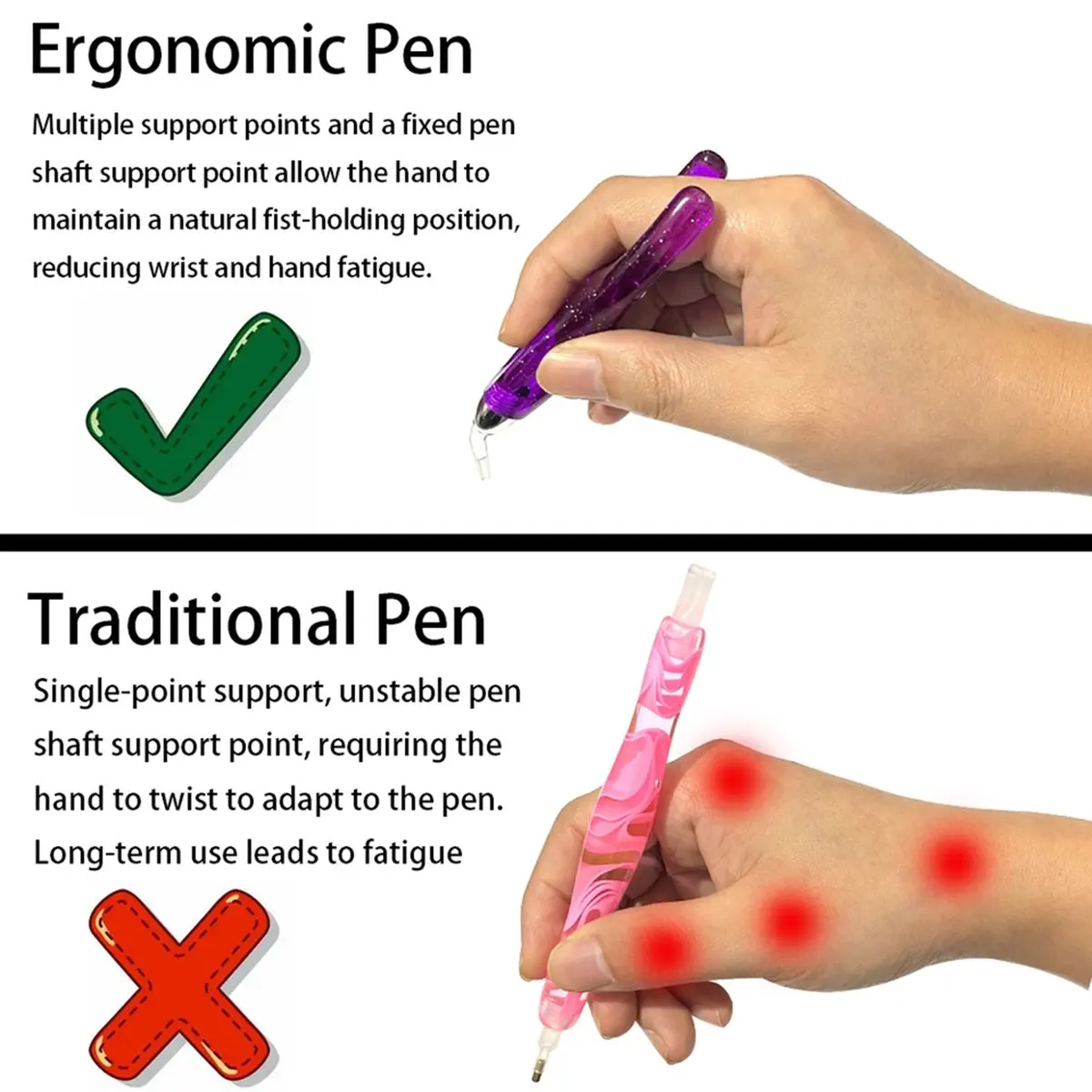 

【BAAQ】 эргономичный набор ручек для рисования, инструмент с глиной, идеально подходит для вышиваемых аксессуаров, идеальная подарочная ручка, 5 шт.