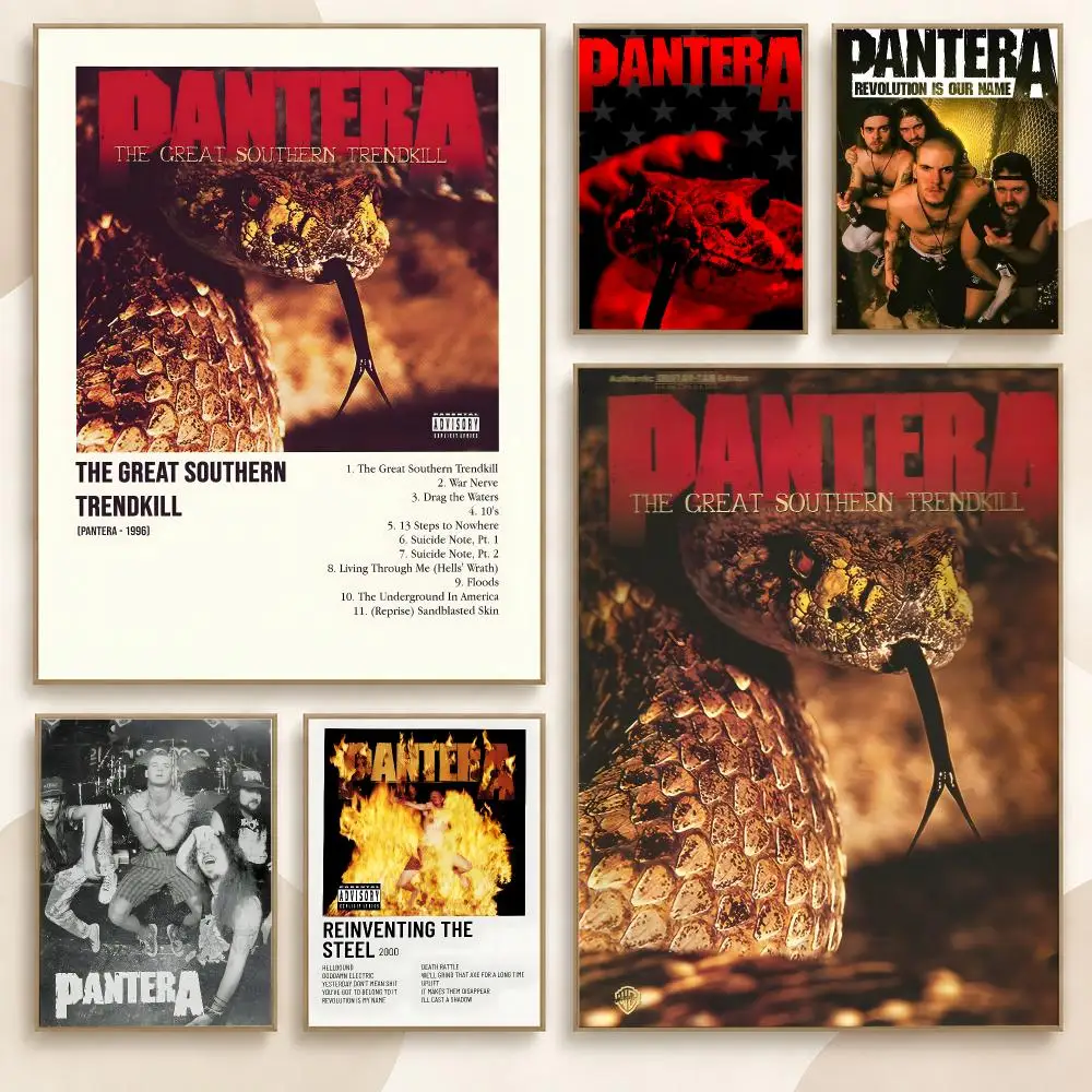 Pandora Brand Logo Retro Classic 90s Style Fan Visual Poster Contemporary Wall Art Print for Bedroom & Living Room, Unframed