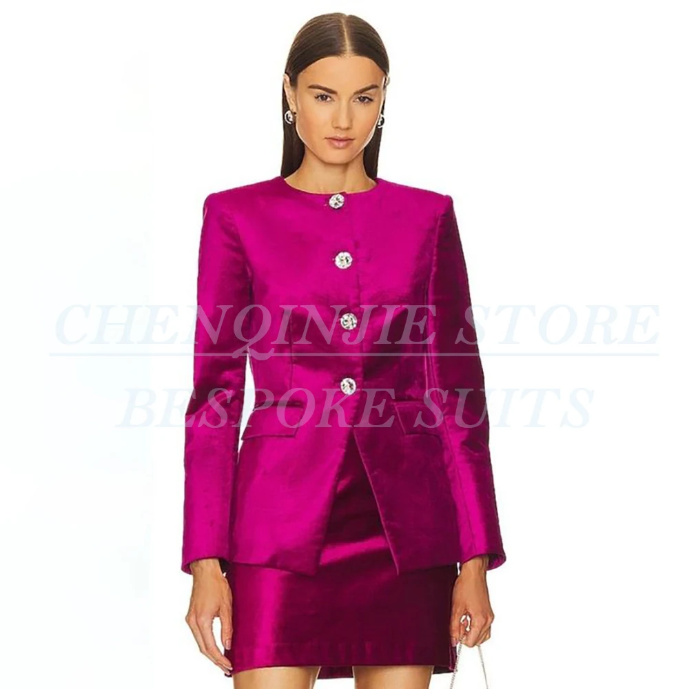 

Formal Evening Men's Blazer Suits Customized Single Breasted Blazer With Skirts Luxury 2 Piece Jacket Dress Wedding Outfits