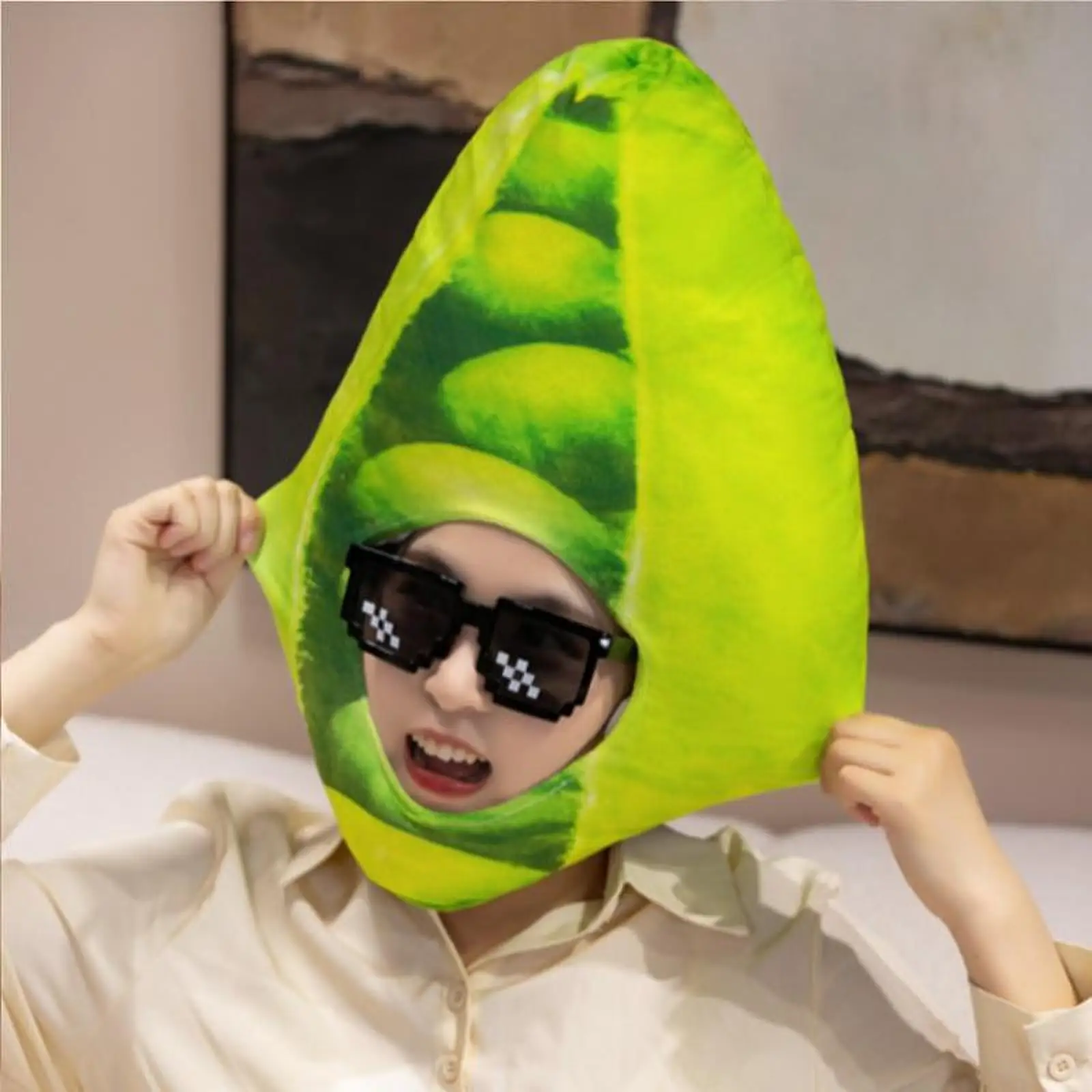 Leuke groentehoed erwt volwassenen kinderen hoofddeksel kap voor cosplay evenement selfie