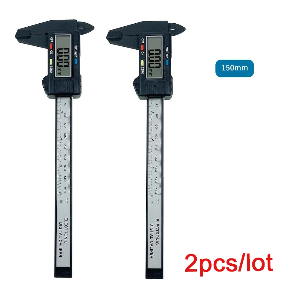150mm 100mm Electronic Digital Caliper Carbon Fiber Dial Vernier Caliper Gauge Micrometer Measuring Tool Digital Ruler image 3