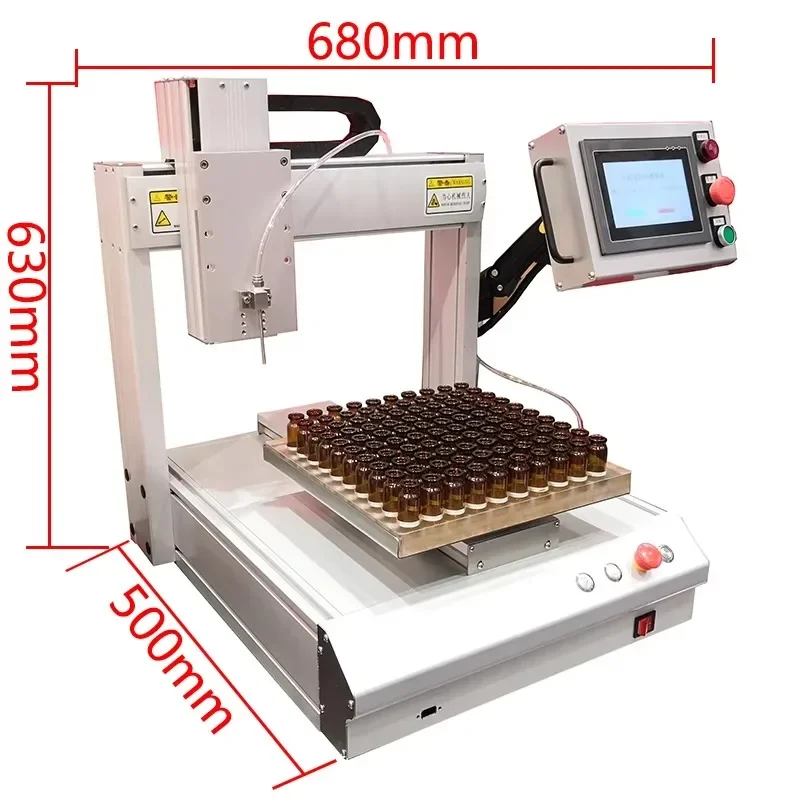 High Precision Small Scale Dose Bottle Liquid Filling Machine with Ceramic Plunger Pump