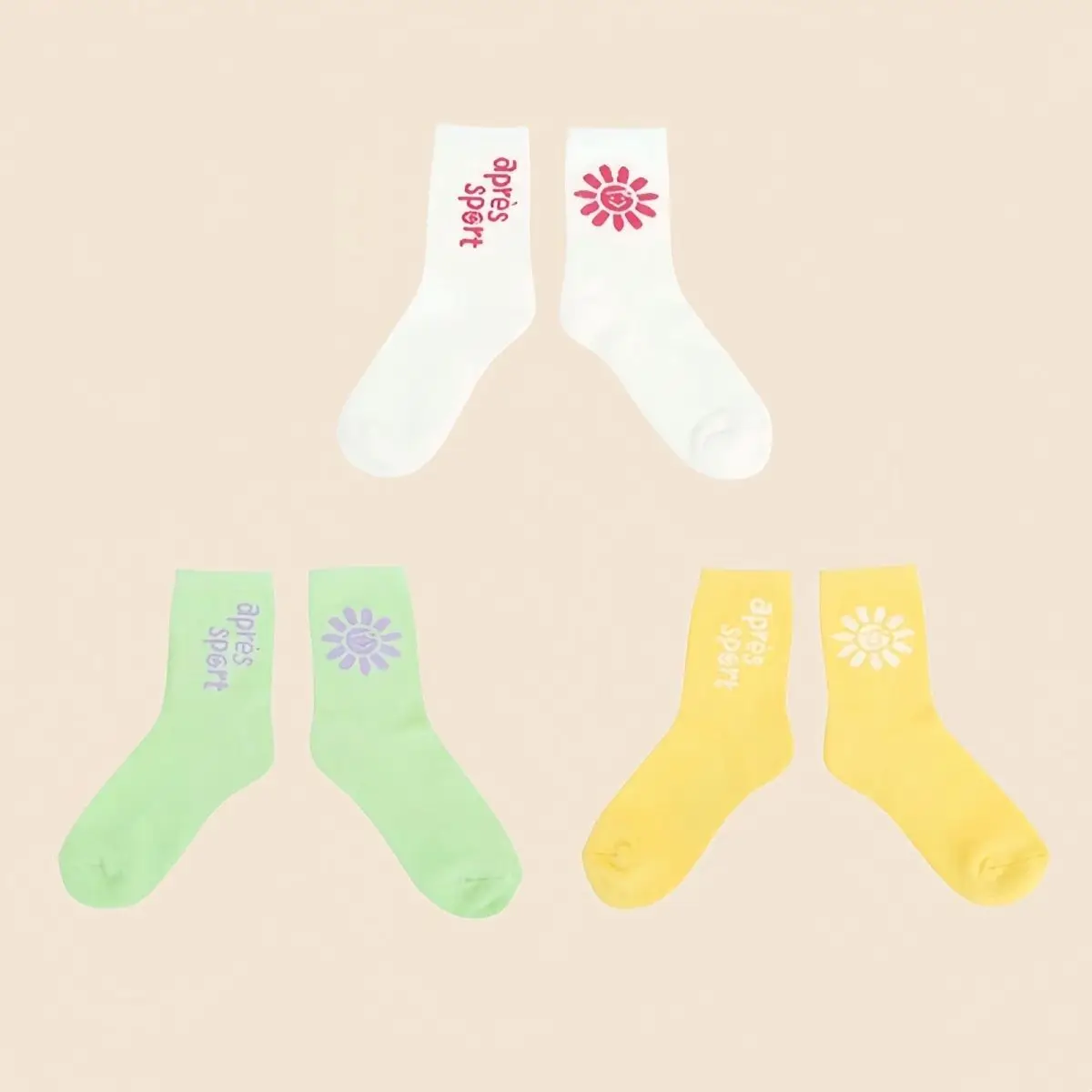 

Golf Socks Children's Middle Socks Daisy Pattern Summer New Product Sports Socks Towel Bottom Socks