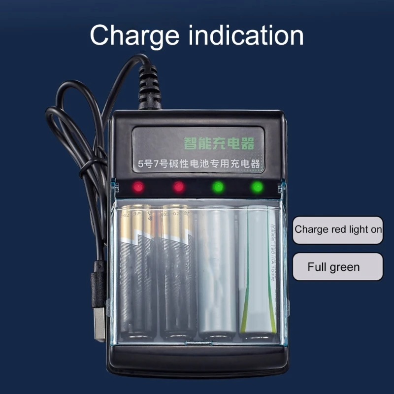 Alkaline Battery 1.5V 4 Slots Digital Charging Circuit for Multiple Reusability and Friendly Electronics Power