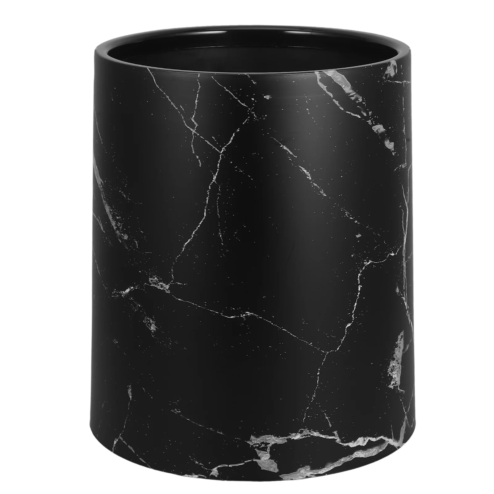 

Garbage Can Container Marbling Wastebasket Paper Motion Sensor Trash Room Trashcan with Lid Bathroom