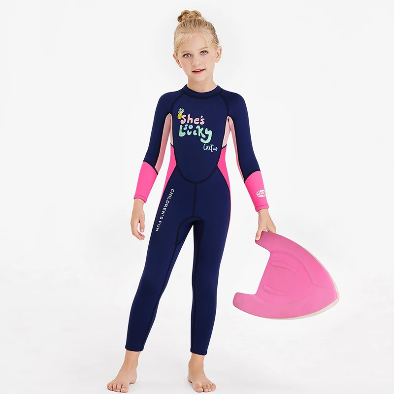 High Quality Kid's Neoprene Thermal Swimsuit Wet Suits for Scuba Diving Full Swimsuit Youth Boy's and Girl's 1 Piece 2.5mm