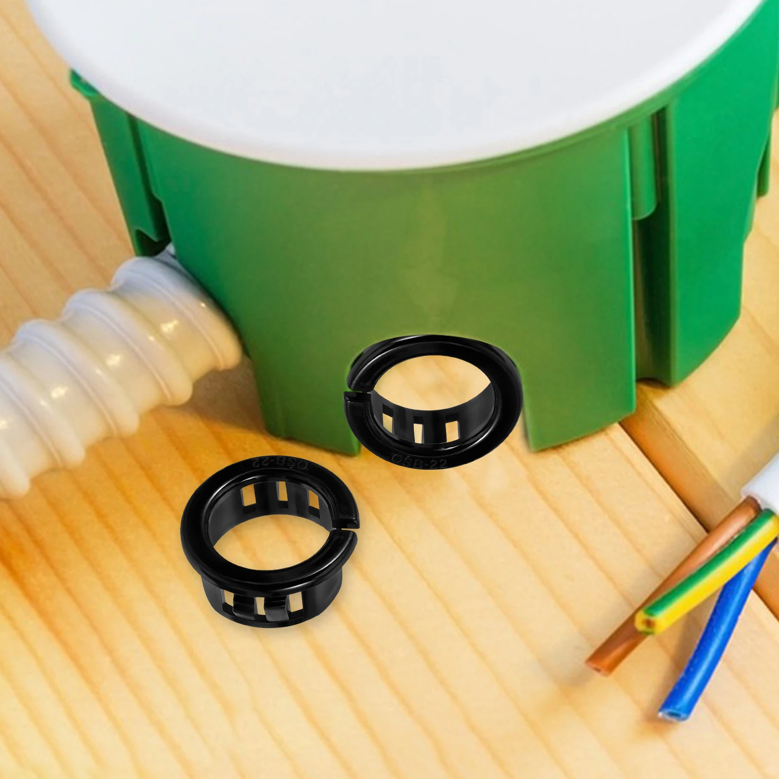 

50 pcs Wire Protector Snap Bushing Round Hole Plug PlasticOSH Cable Grommet Snap Bushing Grommet 22 Hardware Accessories