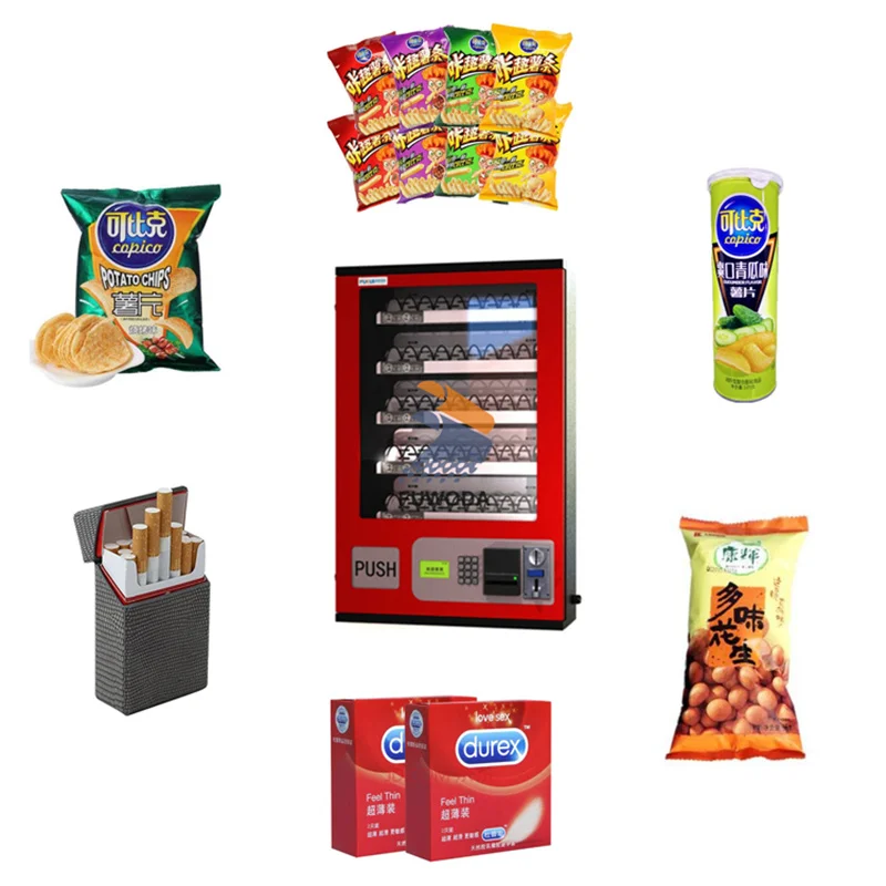 110V 220V Automatic Self-service Small Food Snack Cigarette Vending Machine for Sale