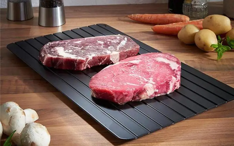 Mellow Thawing Plate For Meat Fast Defrosting Tray Grilling Prep And Serve Board Aluminum Alloy Meat Defroster Defrost Tray