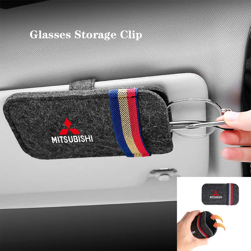 

General Motors Glasses Case Storage Clip Organizer Car Accessories For Mitsubishi Pajero Outlander XL Montero Lancer Ralliart