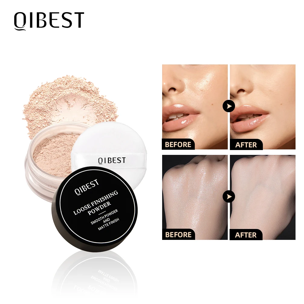 

QIBEST Face Loose Powder Matte Translucent Setting Powder Cosmetics Waterproof Oil-control Velvety Professional Lasting Makeup