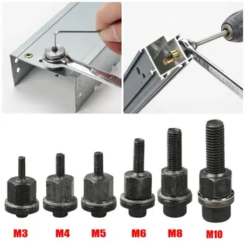 수동 리벳 너트 토치 도구용, 리벳 맨드릴 스테이플 M3 M4 M5 M6 M8 M10 나사산, 쉬운 설치 전기 리벳팅 어댑터 
