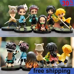 Demon Slayer Figure Nezuko Kamado Tanjiro Anime Blade Ghost Action Figure PVC Collectible Anime Figures Model Toys For Kids Gift