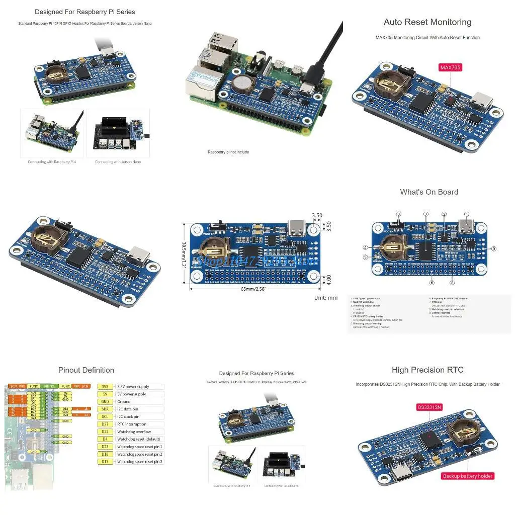 

Y2gd в реальном времени часы часов с часами часов для Raspberrypi/Jetsonnano Real Time Clock
