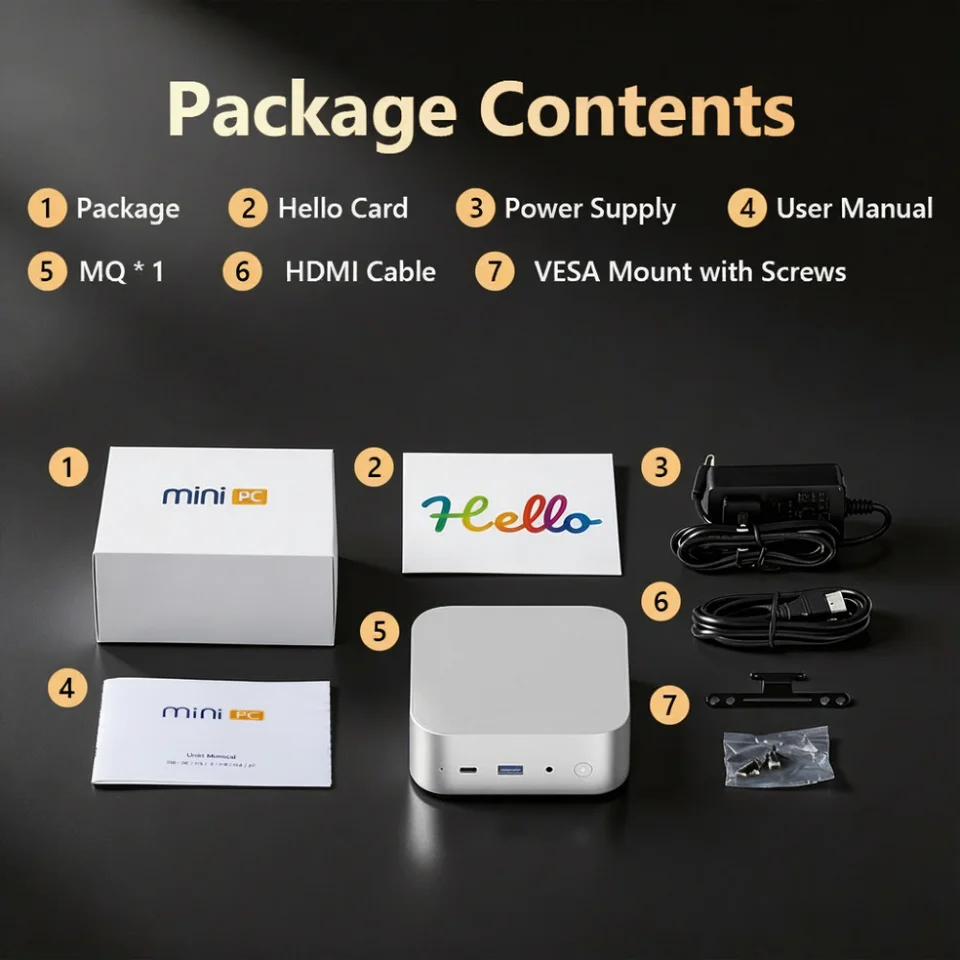 SZBOX Mini PC Ryzen 7 8745HS Windows 11 Pro