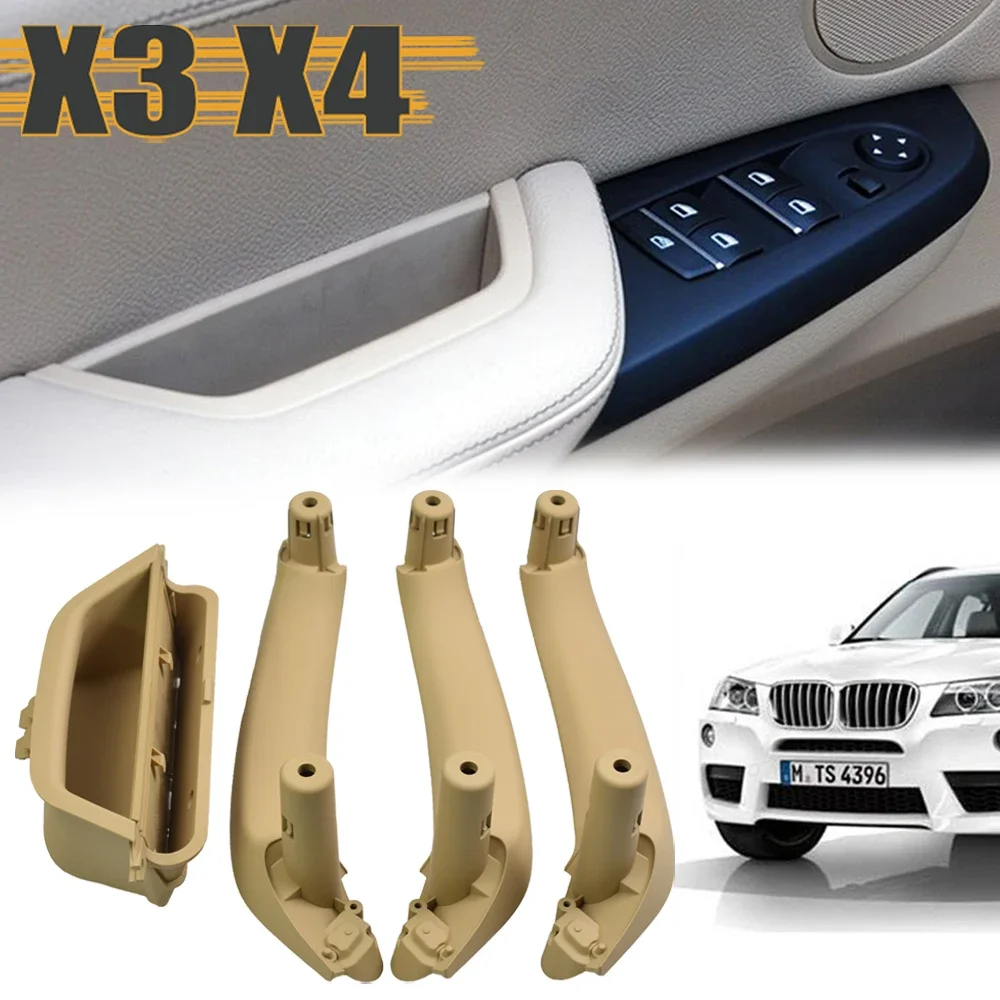 Auto Interior Parts Car Left Right Interior Door Handle Inner Door Panel Handle Pull Trim Cover For BMW X3 X4 F25 F26 2010-2017