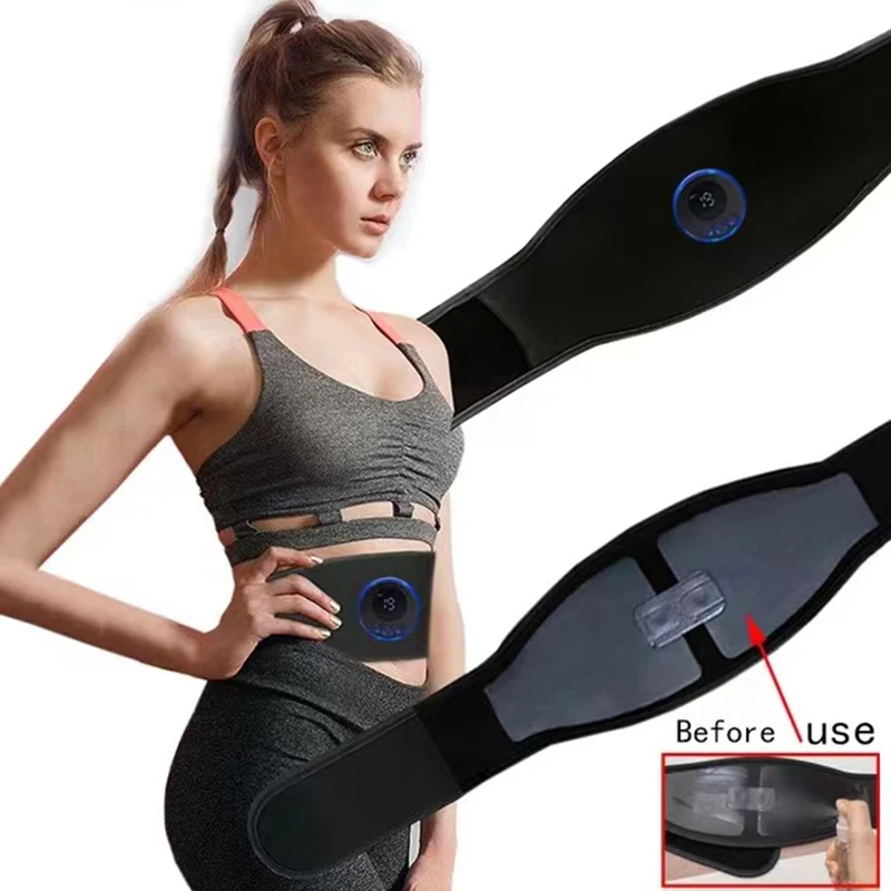 New EMS Muscle Stimulator Trainer USB Electric Abs Toner Abdominal Belt Vibration Body Waist Belly Weight Loss Fitness Equipment