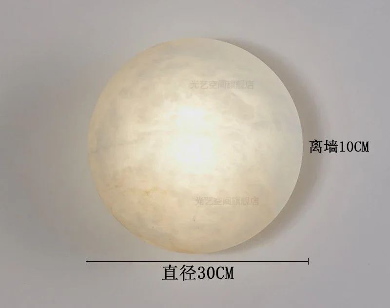 Spanish marble all-copper bedroom bedside lamp designer creative