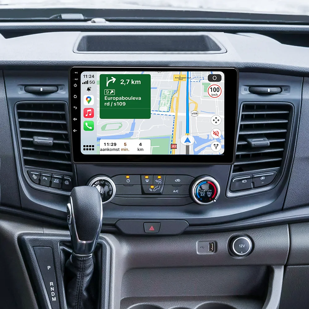 2+32G 10in Car Stereo For Ford Transit Custom 2020-2024 For CarPlay Android Auto GPS Navigation Android 14 Multimedia Player