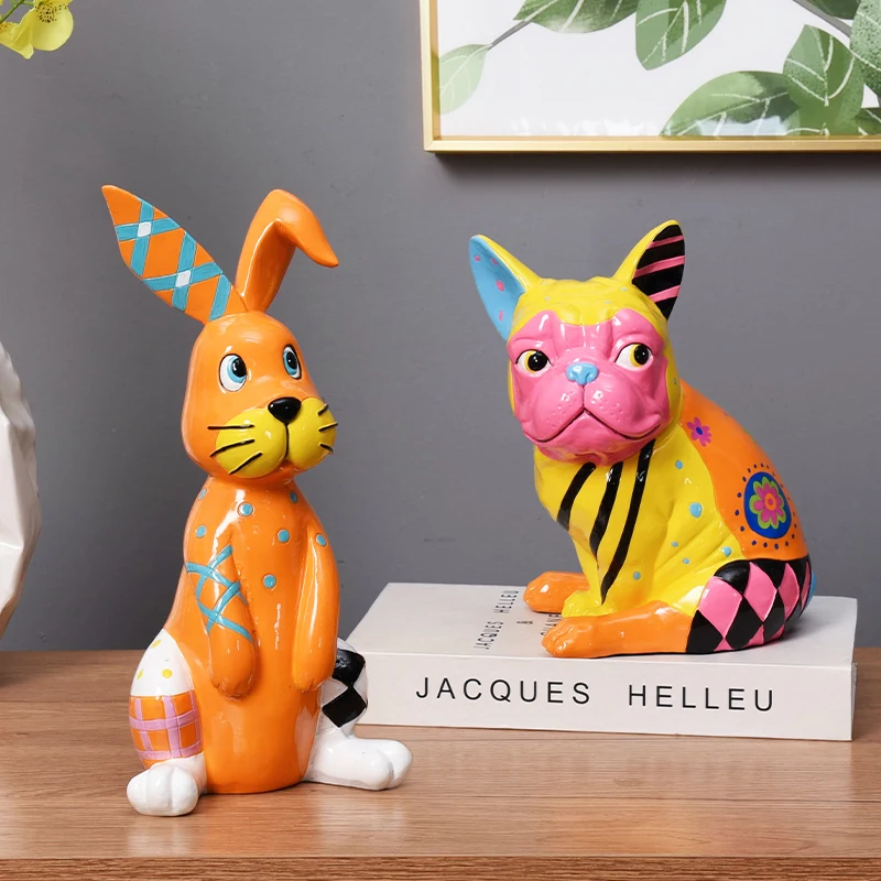 

Home Decor Sculptures Figurines Decoration Accessories Personalized Decorative Animal Ornaments Living Room Resin Animal Statues