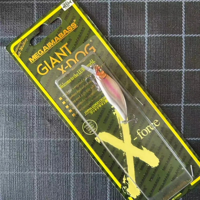 

MEGAIMABASS imported from Japan, fast sinking minnow, mandarin fish, black pit lure, flat bodied trout, megabas9015