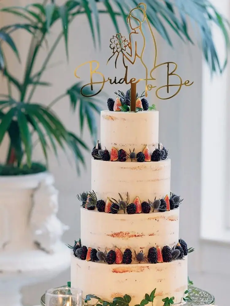 Décoration de gâteau artistique en acrylique, fournitures de fête d'anniversaire, décoration de gâteau pour réception-cadeau pour bébé, insertion de carte de gâteau en acrylique pour future mariée