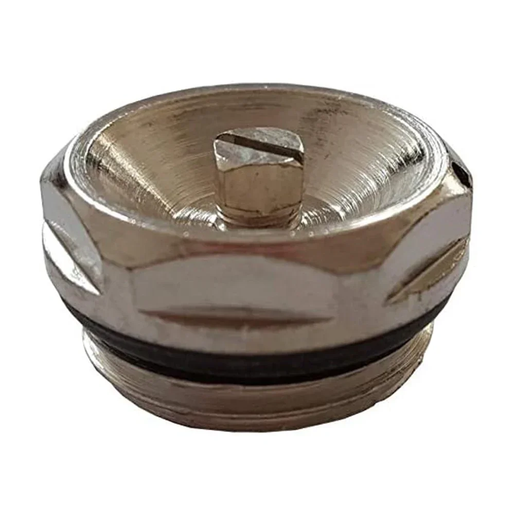 Nickel plated Brass Radiator Vent Plug 2PCS Manual Towel Radiator Vent Exhaust Stopcocks 12 for Efficient Venting