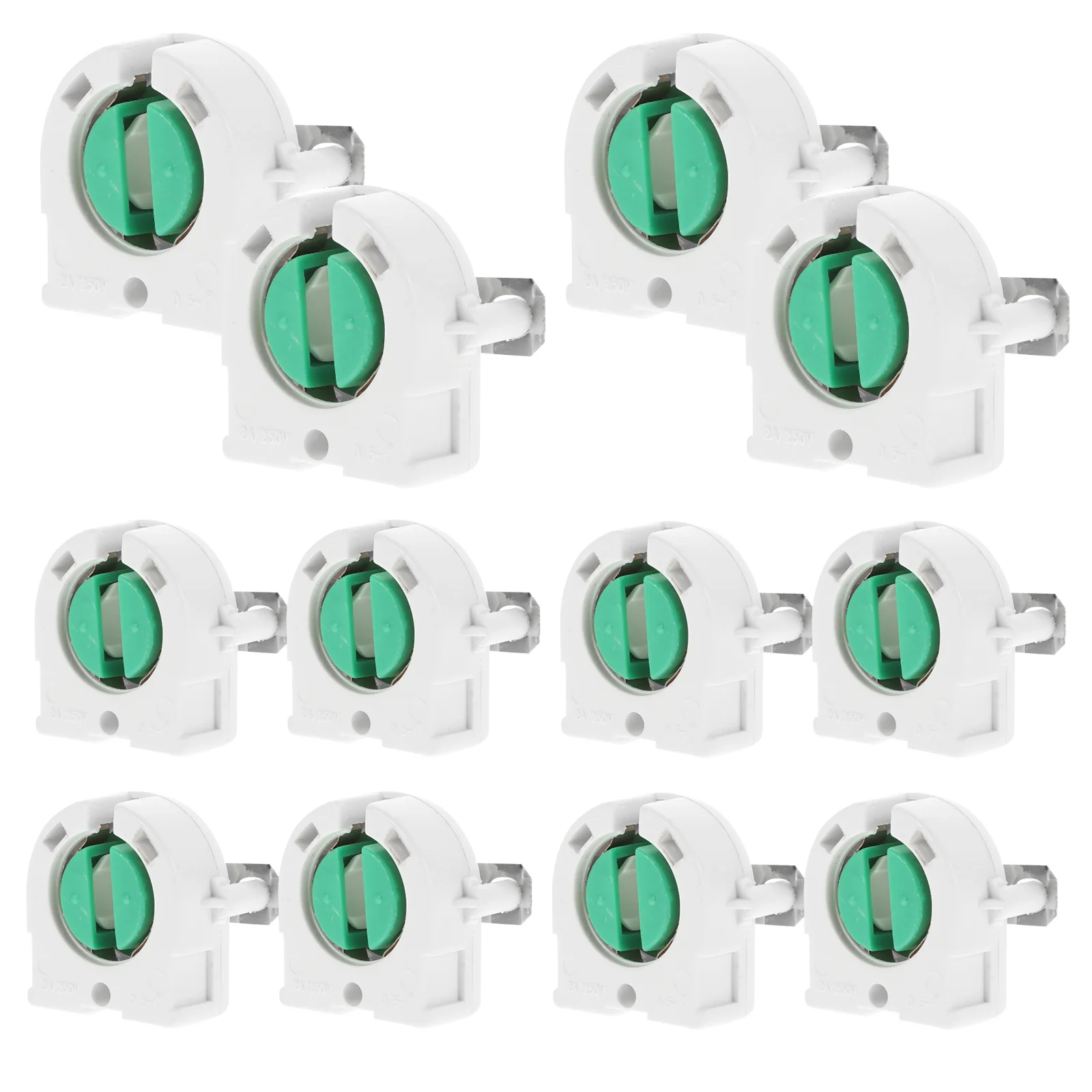 

20Pcs Tombstone Lampholder Sturdy Corrosion Resistant Light Socket Holder Easy Install Replacement for Fluorescent Tube Lamps