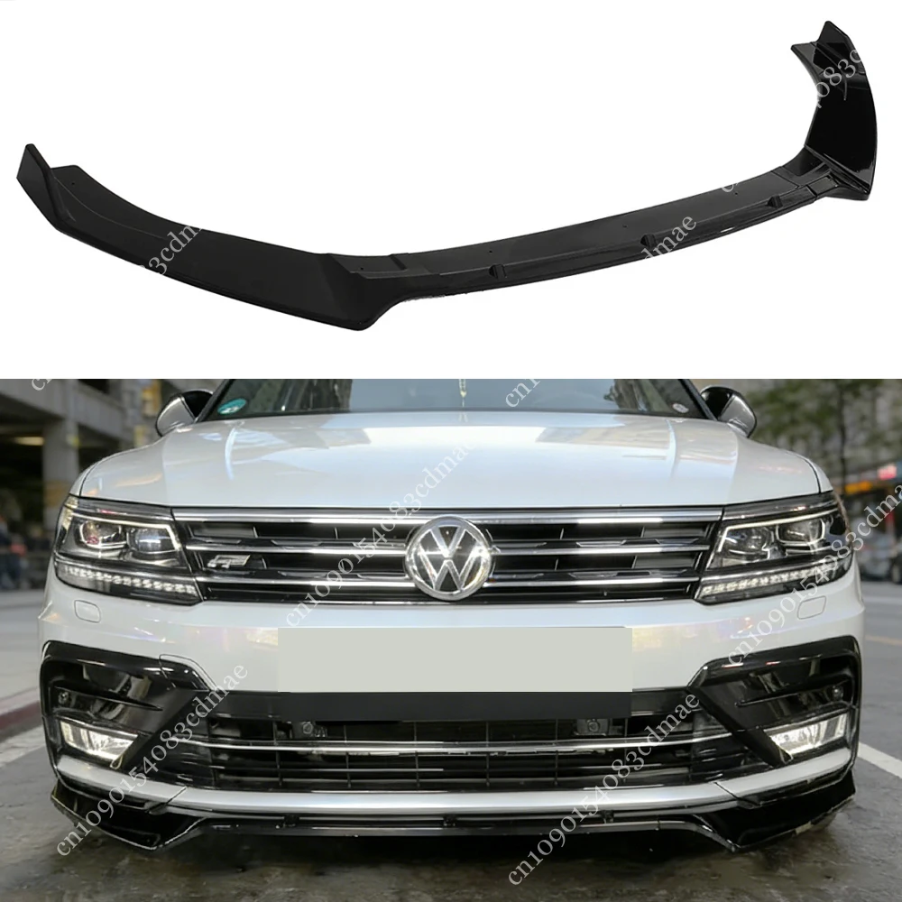 

Диффузор переднего бампера для VW Volkswagen Tiguan MK2 R Line 2016-2020 (до рестайлинга), обвес, сплиттер, защита, детали для тюнинга