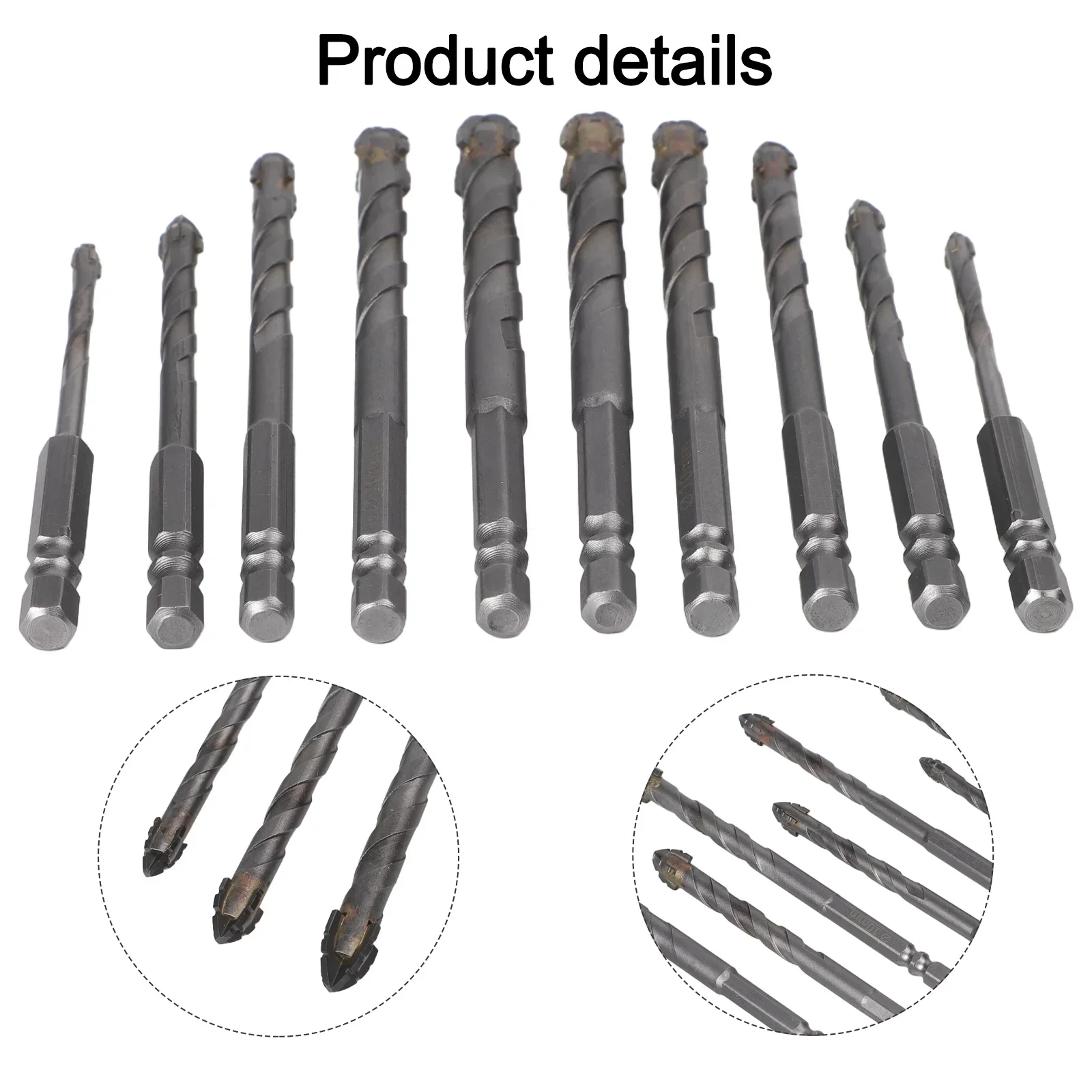 

Robust Eccentric Drill Bits Set of Ten Pieces Perfect for DIY and Renovation Projects Featuring a Unique Design