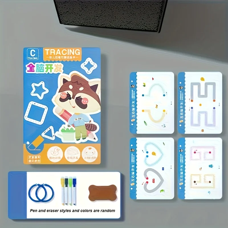 

34-страничный набор учебников Magic Pen — многоразовая рабочая тетрадь для письма и рисования включает цветной ластик для ручек