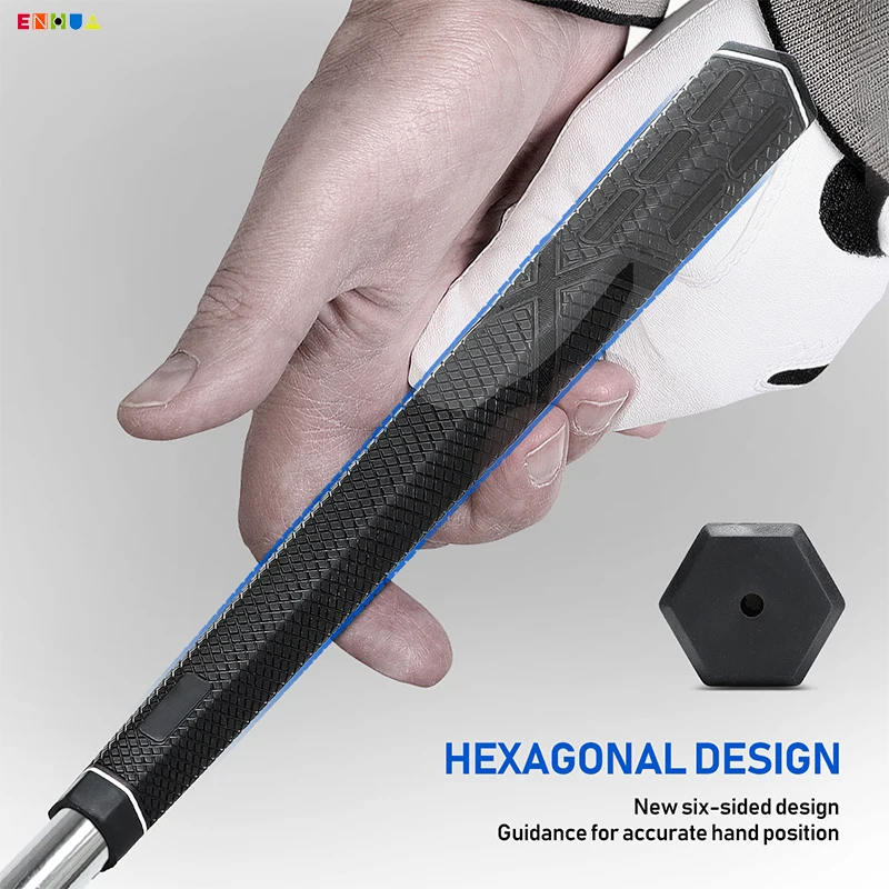 New Golf Club Grips Hexagonal Grip Rubber Grip Applicable for Iron and Wooden Golf Clubs Putter Grip Black