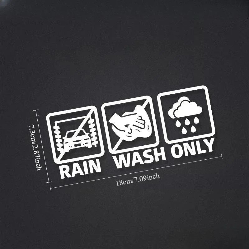 Hand Wash Only Car Wash Warning Waterproof Vinyl Sticker Decal For All Models Car Truck SUV Window Glass Body Decor Accessories