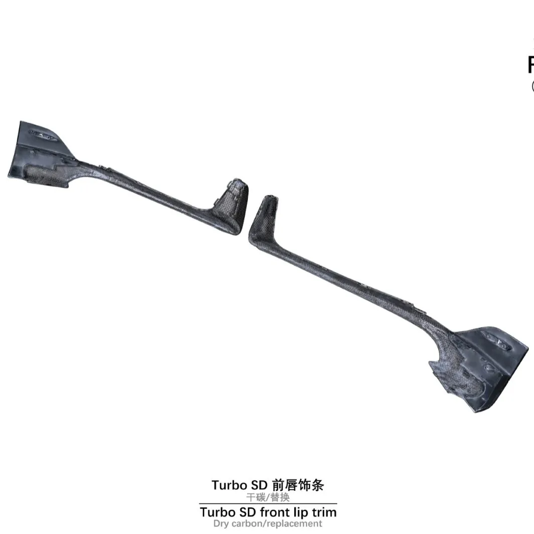Suitable for 19-24 Porsche 992 Turbo SD front lip strip, dry carbon replacement