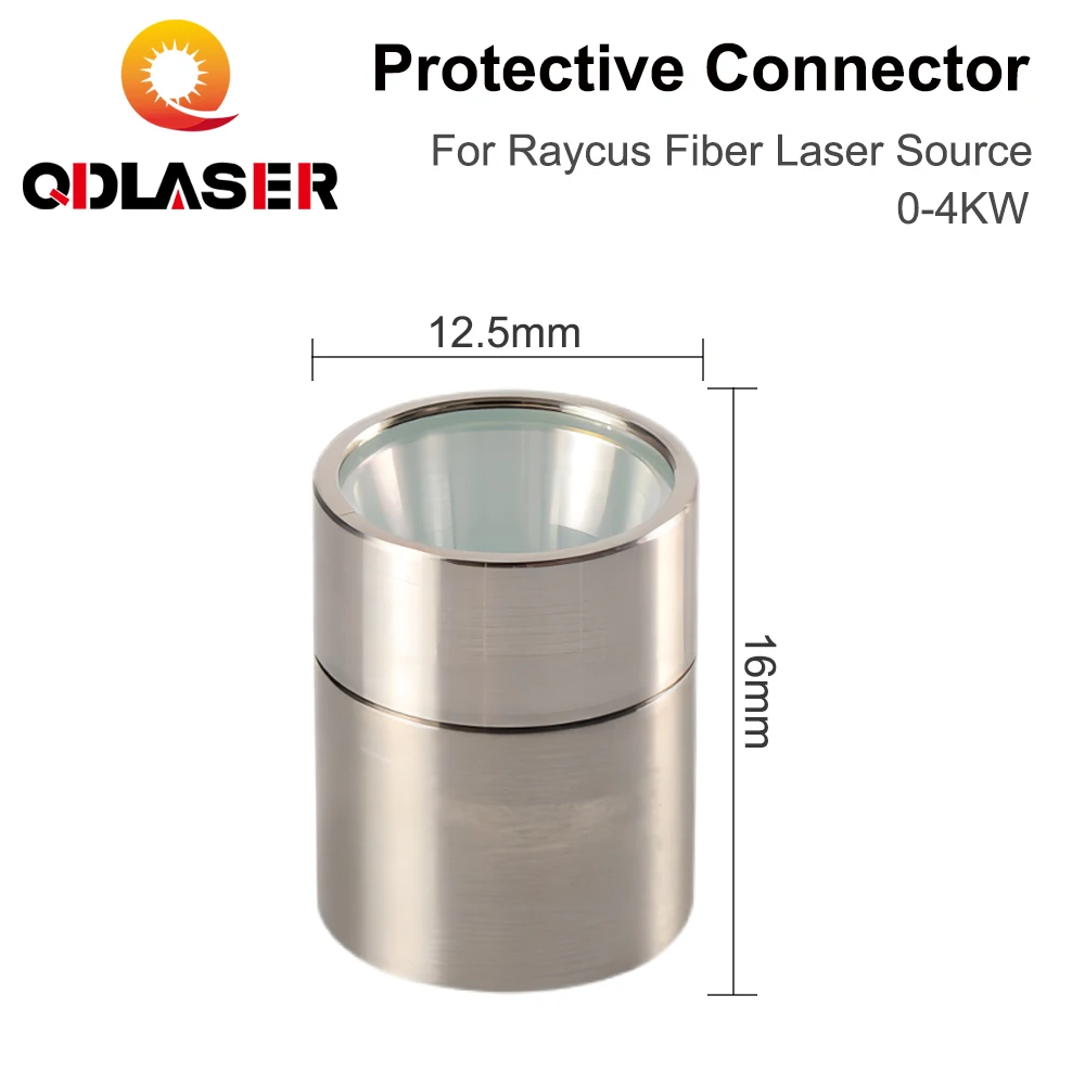 QDLASER Raycus Protective Connector 0-4KW Output Connector Protective Lens Group QBH  for Fiber Laser Source Fiber Laser Cutting