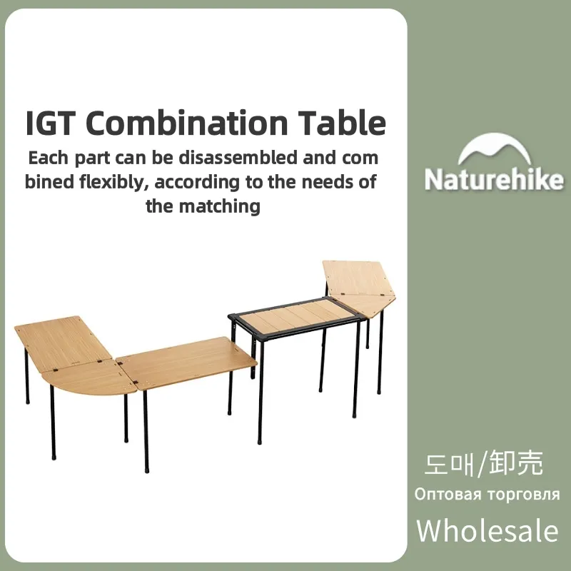 

Naturehike Outdoor Portable IGT Combo Table Hiking Camping Picnic BBQ DIY Table Extended Expansion Stainless Steel Accessories