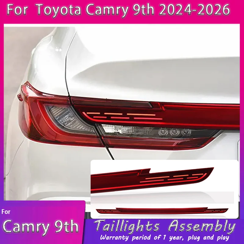 

Светодиодные фонари для Toyota Camry 9-го поколения 2024-2026: задние фонари, LED DRL, последовательные указатели поворота, фонари бампера