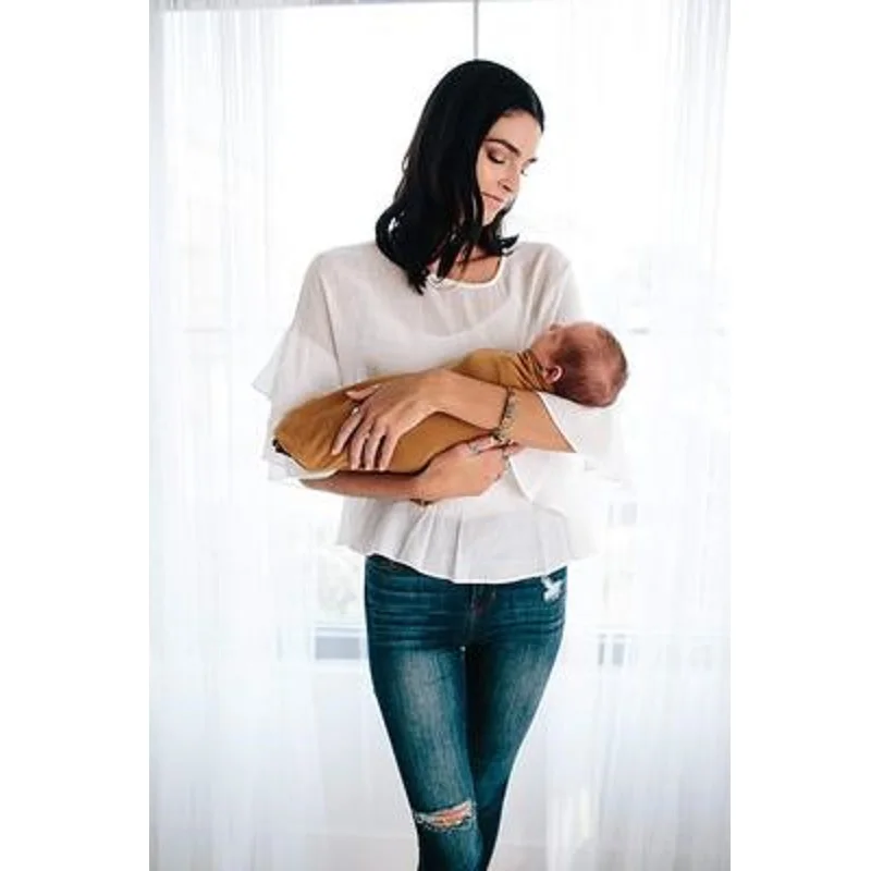 Muslin Blanket Swaddle Newborn Baby Wrap Solid color Ultra Soft Baby Blanket Swaddle Receiving Blanket for Newborn Infants