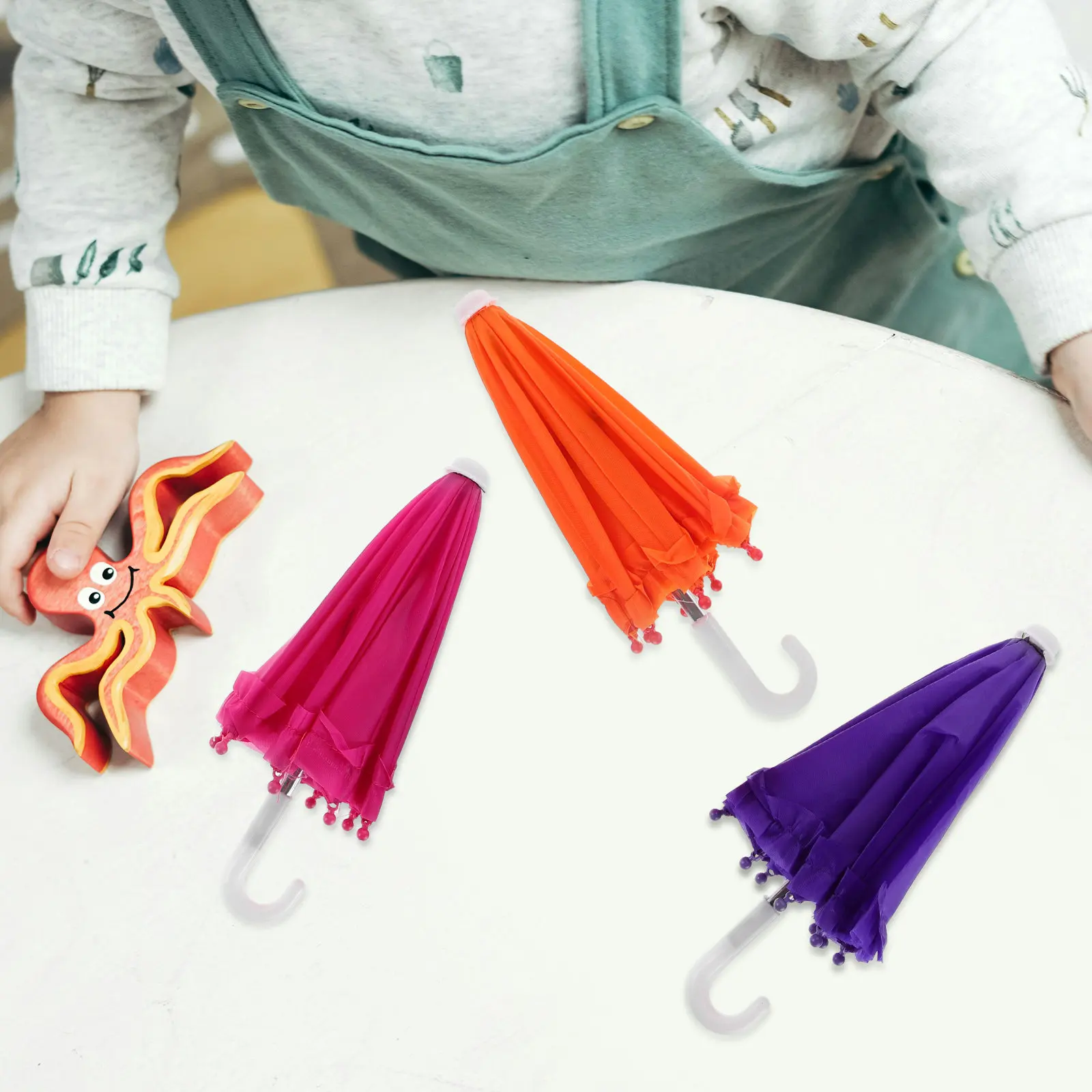 5Pcs Mini Lace Umbrella Decorative Props Random Colors Kids Accessories DIY Painting Hanging for Birthday Party Photography