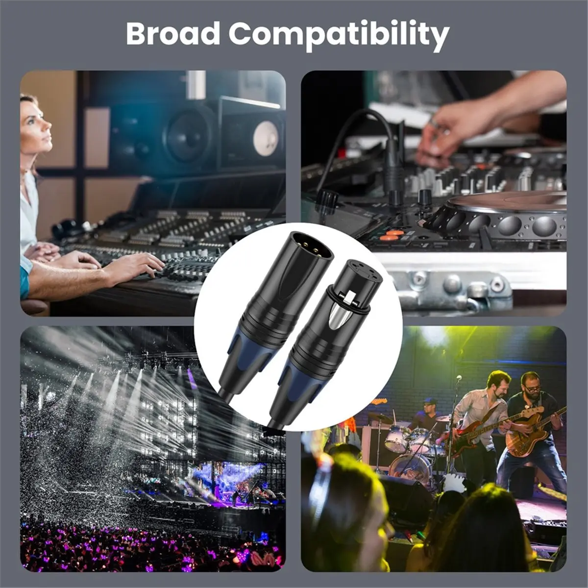 L70A 20m 4-Pin Male to Female 4Pin XLR Supply Cable Extend Cord for DSLR Camera Monitoring Audio Mixing Console