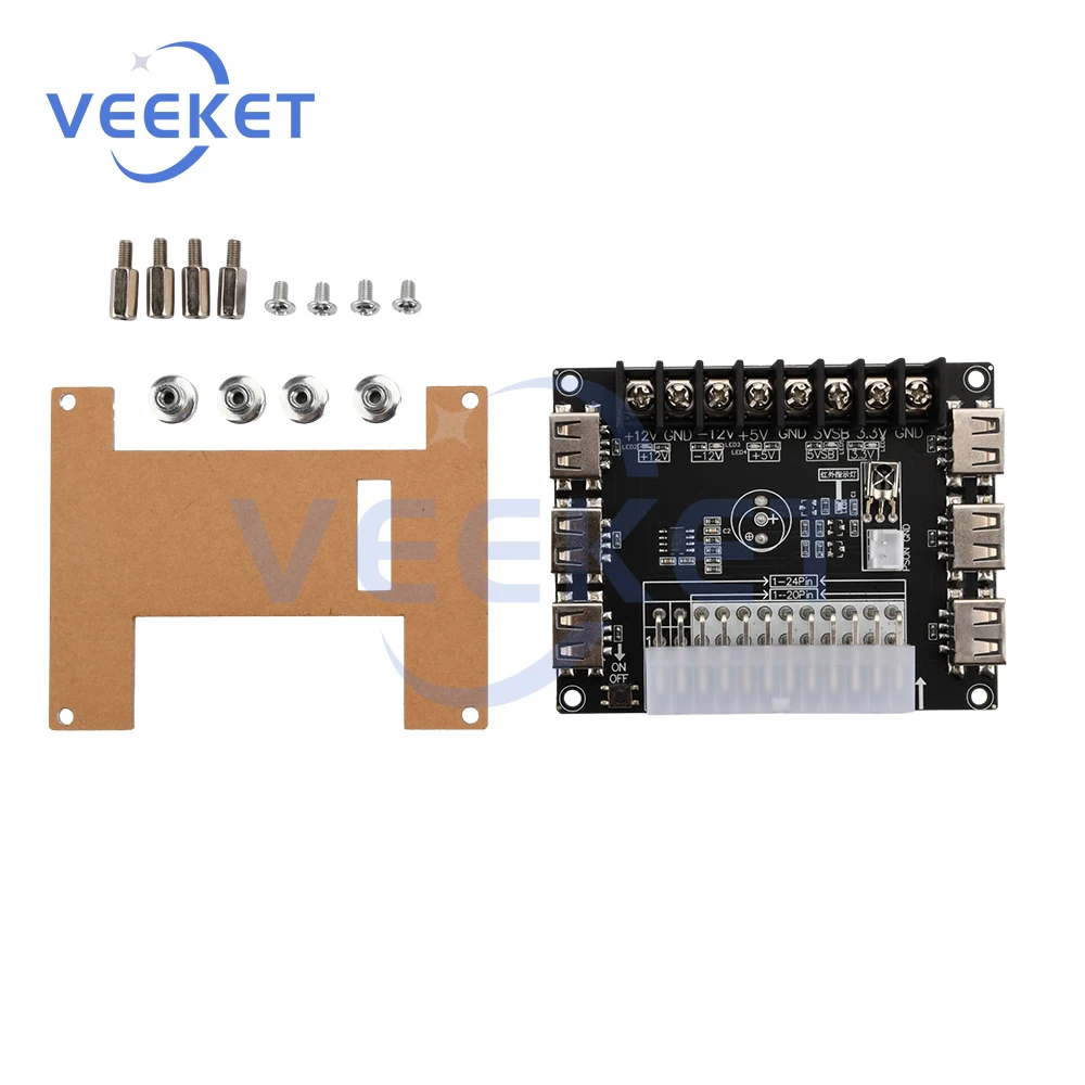 20/24Pin ATX Power Supply Breakout Board Adjustable Voltage Module + Case New 20/24Pin ATX Power Supply Breakout Board Adjustable Voltage Module + Case New