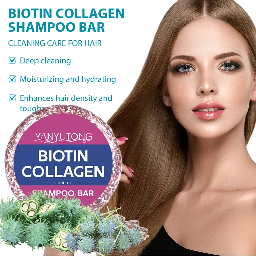 

High - demand Biotin Shampoo Bar Collagen Hair Care Soap for Hair Cleansing and Conditioning