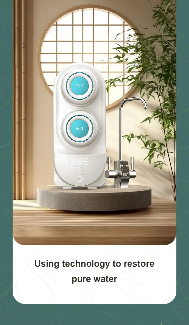 Hot selling：New Electric Household  Under Sink with Filter Element Plastic Tankless Reverse Osmosis System Water Purifier