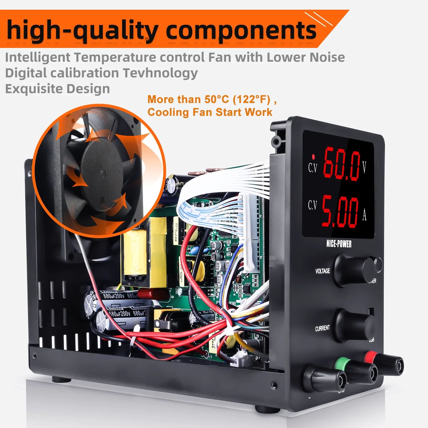 AC To DC Adjustable Laboratory Switching Power Supply 30V 60V 120V For Laptop, Mobile Phone Computer PCB Repair And Charging